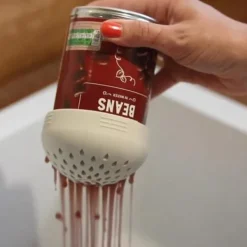 Durkslag & Silar-Litet Durkslag för Konservburkar - Vit - Silikon