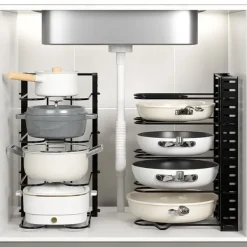 Köksorganiserare-LIVIT Justerbart Grytorganiseringsställ