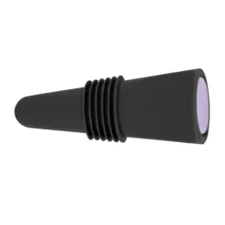 Livsmedelsklassad silikonvinflaskpropp - dekorativa och återanvändbara svarta korkar i rostfritt stål