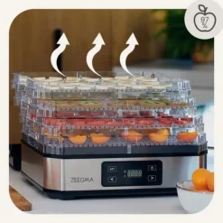 Livsmedelstork - ZEEGMA - Dry Chef - 6 Brickor - Timer 0-72h - Temperatur 35-70°C