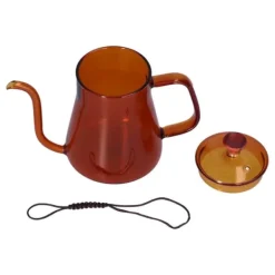 Kaffe- & Tekannor-Lång pip Vattenkokare Stor kapacitet Värmebeständig Lätt att rengöra Kaffekanna med lång mun Kaffe