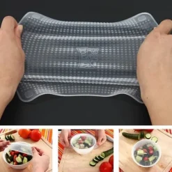 Lock - Set om 4 - Livsmedelsklassad silikon - Hermetiska - Återanvändbara - Justerbara