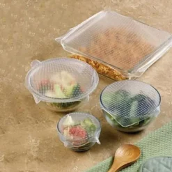 Lock - Set om 4 - Livsmedelsklassad silikon - Hermetiska - Återanvändbara - Justerbara