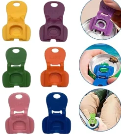 Drinkshakers & Drinkverktyg-Lollanda Burköppnare Färgglad, Enkel burköppnare-6-pack, Återanvändbar läskburköppnare, skyddar fingrarna, perfekt för picknick och fester