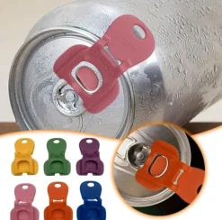 Drinkshakers & Drinkverktyg-Lollanda Burköppnare Färgglad, Enkel burköppnare-6-pack, Återanvändbar läskburköppnare, skyddar fingrarna, perfekt för picknick och fester