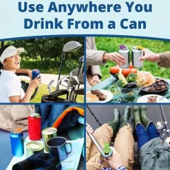 Drinkshakers & Drinkverktyg-Lollanda Burköppnare Färgglad, Enkel burköppnare-6-pack, Återanvändbar läskburköppnare, skyddar fingrarna, perfekt för picknick och fester