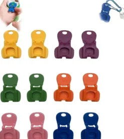 Lollanda Burköppnare Färgglad, Enkel burköppnare-12-pack, Återanvändbar läskburköppnare, skyddar fingrarna, perfekt för picknick och fester