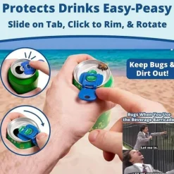 Lollanda Burköppnare Färgglad, Enkel burköppnare-12-pack, Återanvändbar läskburköppnare, skyddar fingrarna, perfekt för picknick och fester