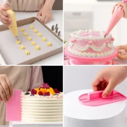 Utrustning För Tårtdekoration-Lollanda Dekorationspåse/ Spritsmunstycken, Sprits-set 40-delar för Tårtdekoration och Bakning