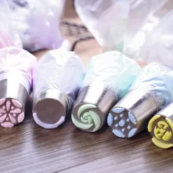 Utrustning För Tårtdekoration-Lollanda 14-delars Spritspåse & Munstyckeset, Tyllset, spritstyllar- Cake tool