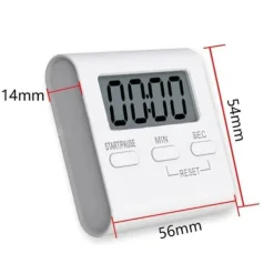 Äggklockor-Lollanda Digital Kökstimer 2-pack, Köks-Timer - Magnetisk, Digital Timer med Magnet & LCD-display, Vit med Ställ