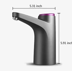 Vattenkylare-Lollanda Elektrisk automatisk vattenflaskpump för camping och hemmabruk, USB-Laddning, hink vattenpump, automatisk dryckespump - Svart