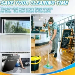 Rengöringsutrustning-Lollanda Ersättande Tygskydd för Swiffer Mopp 4-pack – Återanvändbara Mopptorkar för Våt och Torr Rengöring