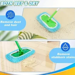Rengöringsutrustning-Lollanda Ersättande Tygskydd för Swiffer Mopp 4-pack – Återanvändbara Mopptorkar för Våt och Torr Rengöring