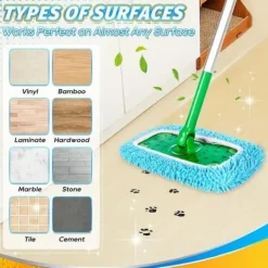 Rengöringsutrustning-Lollanda Ersättande Tygskydd för Swiffer Mopp 4-pack – Återanvändbara Mopptorkar för Våt och Torr Rengöring