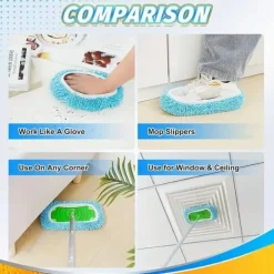 Rengöringsutrustning-Lollanda Ersättande Tygskydd för Swiffer Mopp 4-pack – Återanvändbara Mopptorkar för Våt och Torr Rengöring