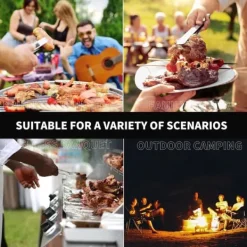 Grillar-Lollanda Hopfällbar Grillkorg 46.5x32 cm, Rostfritt Stål Grillkorg – för camping och utomhus, för fisk, grönsaker och kött