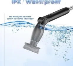 Rengöringsutrustning-Lollanda 8-i-1 Elektrisk Rengöringsborste – Sladdlös Skrubb med Förlängningsskaft, 8 Borsthuvuden, IPX7 Vattentät, för Badrum & Golv