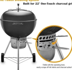 Grillar-Lollanda One-touch rengöringssystem-kit för Weber 22-1/2-Inch grill – förhöjd tjocklek, värmetålig och lätt att installera