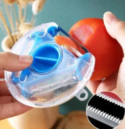 Matskalare & Urkärningsverktyg-Lollanda 2-pack 3-i-1 Multifunktionell roterande skalare - Grönsaksskalare & Råkostjärn & Potatisskalare