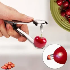 Matskalare & Urkärningsverktyg-Lollanda 2-pack multifunktionell körsbärskärnare i rostfritt stål – bärbar fruktkärnare, perfekt för att göra körsbärssylt
