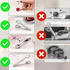 Matskalare & Urkärningsverktyg-Lollanda 2-pack multifunktionell körsbärskärnare i rostfritt stål – bärbar fruktkärnare, perfekt för att göra körsbärssylt