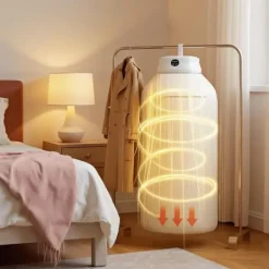 Lollanda Portabel Tørretumbler 400W, Vikbar Torktumlare, Lågljud med Timer, för Hem, Camping & Resor