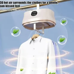 Lollanda Portabel Tørretumbler 400W, Vikbar Torktumlare, Lågljud med Timer, för Hem, Camping & Resor