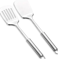Lollanda Stekspade Set 2-delar Rostfritt Stål, Stekspadeset, hållbar stekspade för stekning – Diskmaskinssäker