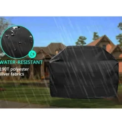 Grillar-Lollanda Överdrag till trädgårdsgrill, Vattentät Grillöverdrag , Oxford Vattentätt, UV-skydd Grillskydd 145 x 61 x 117cm