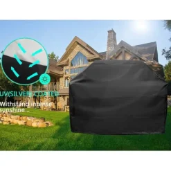 Grillar-Lollanda Överdrag till trädgårdsgrill, Vattentät Grillöverdrag , Oxford Vattentätt, UV-skydd Grillskydd 145 x 61 x 117cm