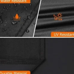 Grillar-Lollanda Överdrag till trädgårdsgrill, Vattentät Grillöverdrag , Oxford Vattentätt, UV-skydd Grillskydd 145 x 61 x 117cm