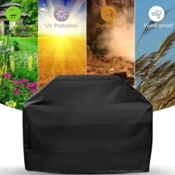 Grillar-Lollanda Överdrag till trädgårdsgrill, Vattentät Grillöverdrag , Oxford Vattentätt, UV-skydd Grillskydd 145 x 61 x 117cm