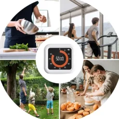 Äggklockor-Lollanda Visuell Timer 11 timmar 59 minuter,Uppladdningsbar Timer med Magnet & Stativ, Justerbar Volym