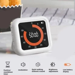 Äggklockor-Lollanda Visuell Timer 11 timmar 59 minuter,Uppladdningsbar Timer med Magnet & Stativ, Justerbar Volym