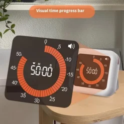 Äggklockor-Lollanda Visuell Timer 11 timmar 59 minuter,Uppladdningsbar Timer med Magnet & Stativ, Justerbar Volym
