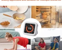 Äggklockor-Lollanda Visuell Timer 11 timmar 59 minuter,Uppladdningsbar Timer med Magnet & Stativ, Justerbar Volym