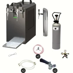 Ölkranar-Öltapp - STREAM 80 ölväska, genomströmningskylare, 2-rads torrkylare, KEG:5 liters adapter, KEG 2:utan