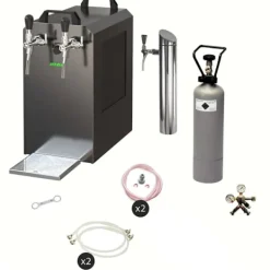 Ölkranar-Öltapp - STREAM 80 ölväska, genomströmningskylare, 2-rads torrkylare, KEG:Type A, KEG 2:Type A