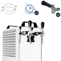 öltapp Kontakt 40/K 2-linjers torrkylningsenhet av rostfritt stål, 50 liter/h, med membranpump, Green Line, KEG:Type M, KEG 2:Type D