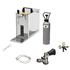 Ölkranar-Öltapp, öldispenser, ölmaskin, ölautomat, ölkylare PYGMY 25, en linje torr kylare, 35 liter/h -Bierkoffer, waterchiller, Green Line, KEG:utan