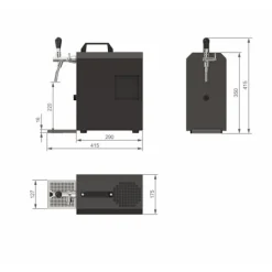 Ölkranar-Öltapp, öldispenser, ölmaskin, ölautomat, ölkylare, öltappingssystem - JET 30K dispenser med luftpump en linje torr kylare, 30 liter/h
