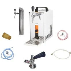 Ölkranar-Öltapp, öldispenser, ölmaskin PYGMY 25 / K med membranpump, 1-sidigt torrkylningsanordning av stål, 35 liter/h, inkl dispenser, Green Line, KEG:Type D | CDON