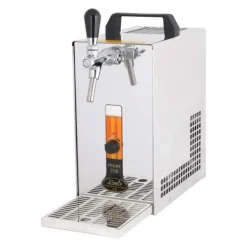 Ölkranar-Öltapp PYGMY 25 / K med membranpump, 1-sidigt torrkylningsanordning av rostfritt stål, 35 liter / h, inkl dispenser, Green Line, KEG:Type M