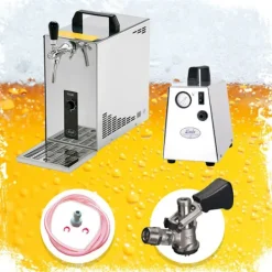 Öltapp PYGMY 25, en linje torr kylare, 35 liter/h -Bierkoffer, waterchiller, Green Line, KEG:KeyKeg