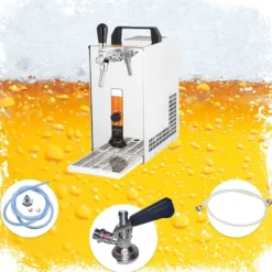 Öltapp ,PYGMY 20/K, med membranpump en linje torr kylanordning gjord av rostfritt stål, 25 liter/h, Green Line, KEG:5 liters adapter