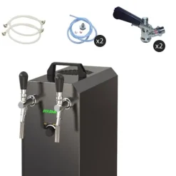 Öltapp STREAM 50K med luftpump ölkorg, flödeskylare 2-ledare torrkylare, upp till 55 liter/h - BLACK EDITION, KEG 2:Type D, KEG:NC Adapter