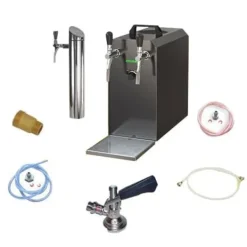 Ölkranar-Öltapp STREAM 50K med luftpump, ölväska, genomströmningskylare 2-radig torr svalare, upp till 55 liter / h - SVART UTGÅNG