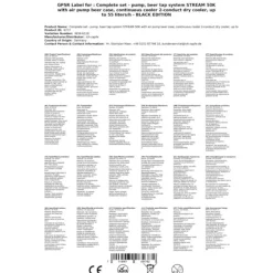 Ölkranar-Öltapp STREAM 50K med luftpump ölkorg, flödeskylare 2-ledare torrkylare, upp till 55 liter/h - BLACK EDITION, KEG 2:5 liters adapter, KEG:KeyKeg