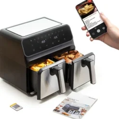 Fritöser-Luftfritös - InnovaGoods - 8L - Modern design - Variabel temperatur - 100 recept